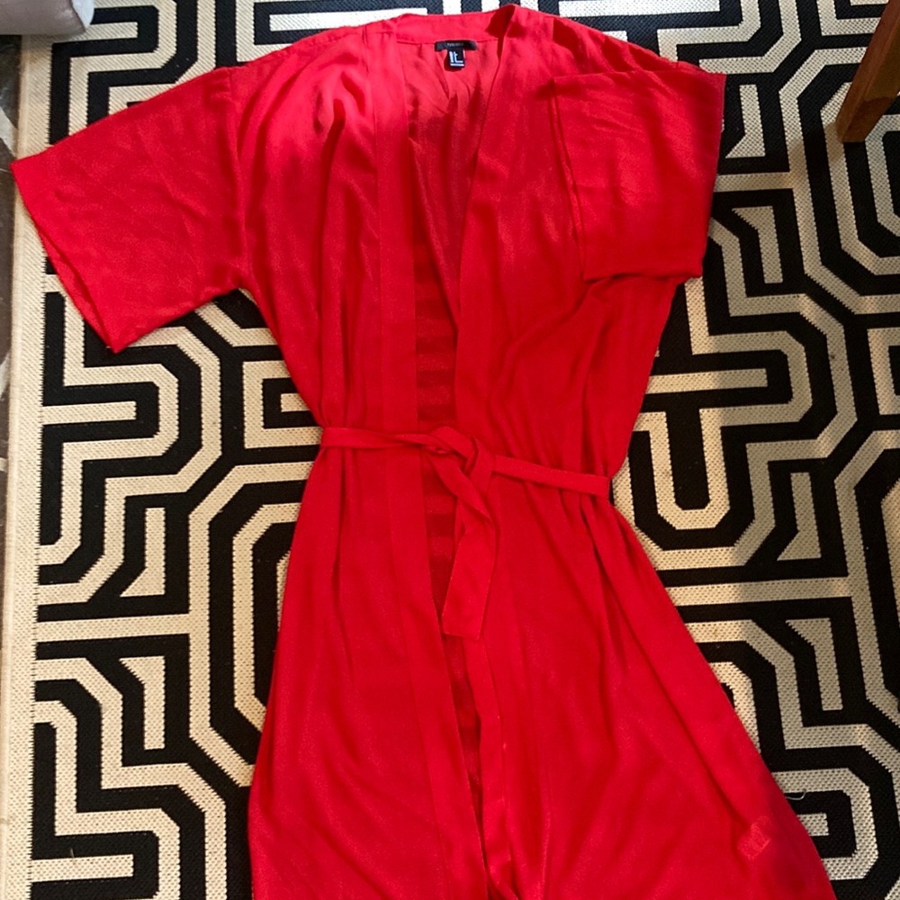 Longline Chiffon-Like Cardigan